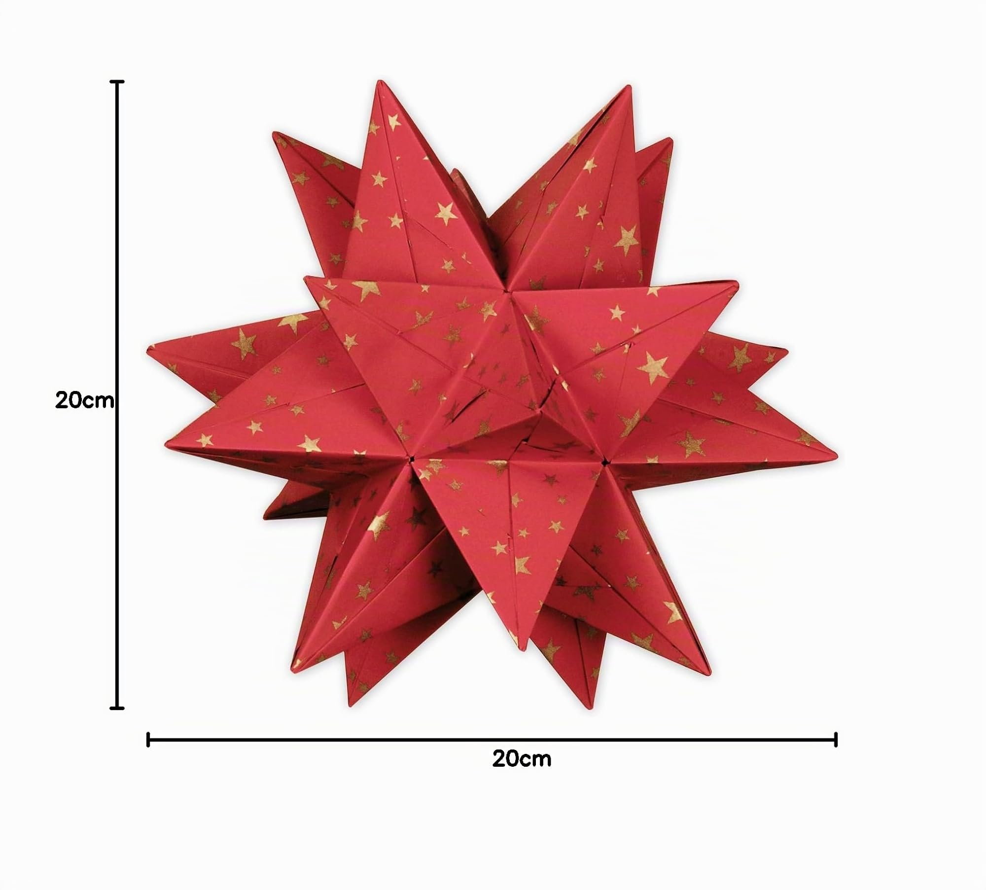 ursus-15405100-faltbl-tter-aurelio-stern-sternchen-rot-gold-33-blatt-20-x-20-cm- image 4
