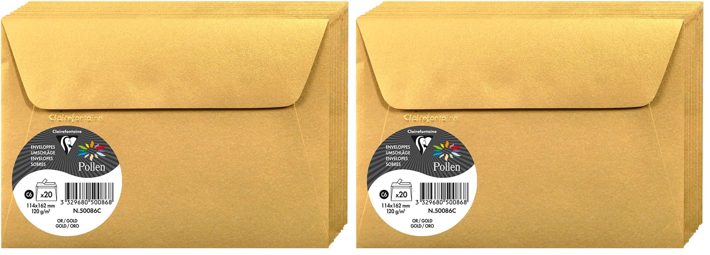 clairefontaine-pollen-umschl-ge-50086c-c6-120g-gold-20-st-ck image 8
