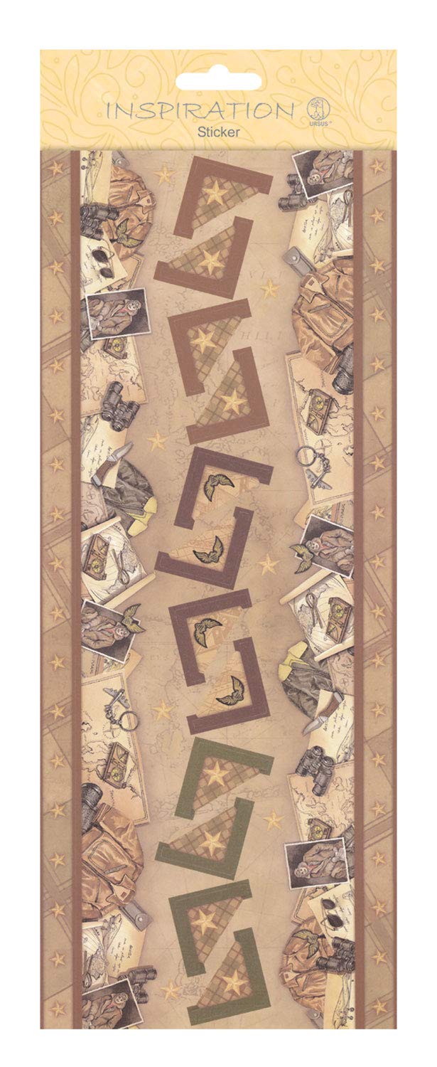 ursus-59700022-flat-sticker-borders-sand-selbstklebend-mit-glitter image 1