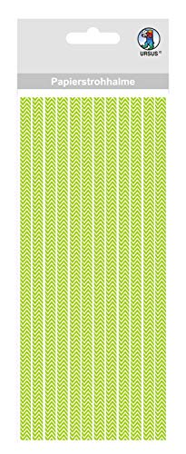 ursus-56760017-papierstrohhalme-mit-chevron-gr-n-gr-e-m-19-5-cm-16-st-ck image 2