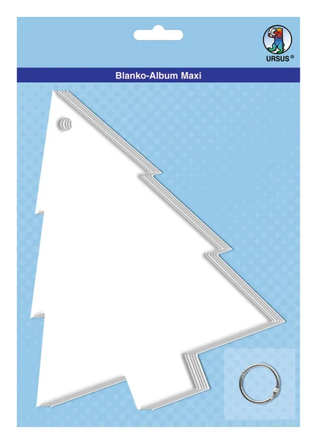 ursus-15030005-blanko-album-maxi-tannenbaum-wei-15-8-x-20-cm-6-seiten-1-mm-mit-m image 1