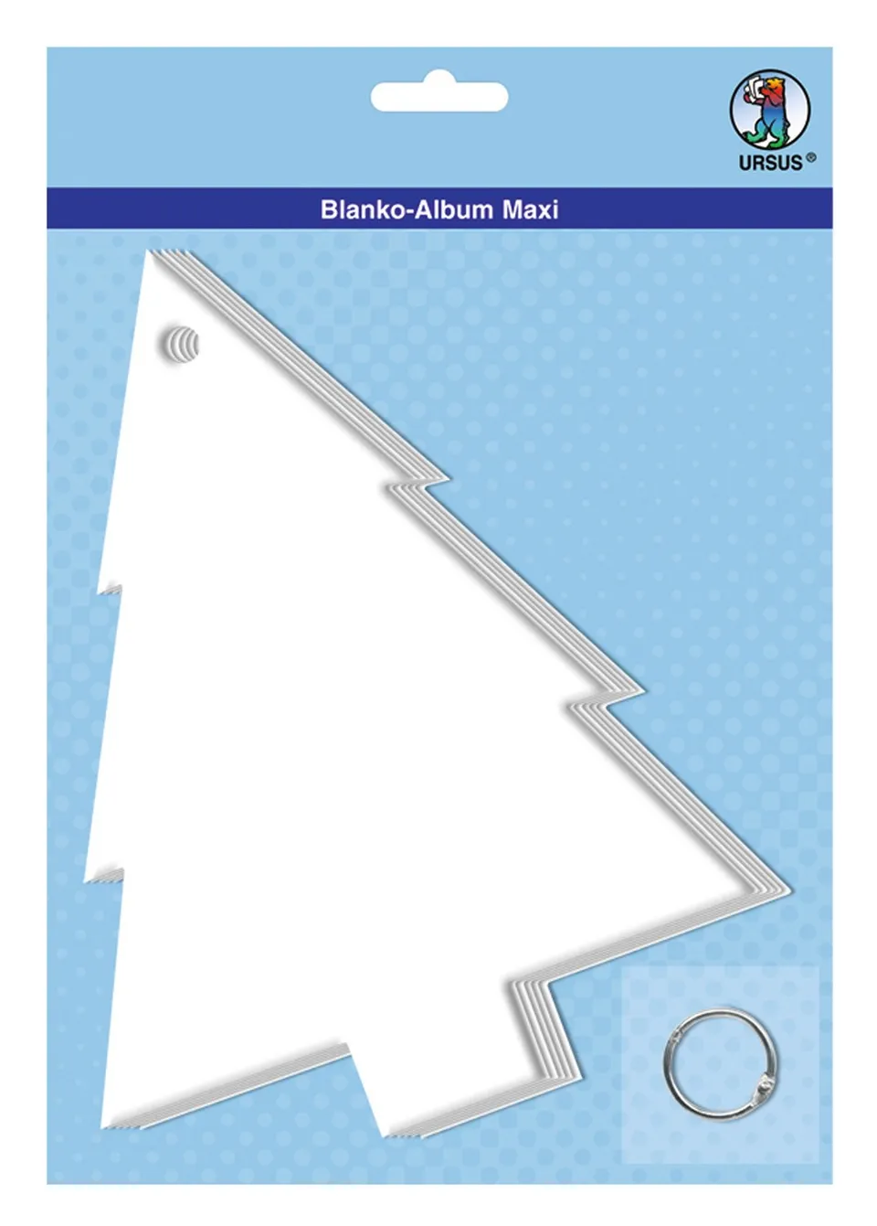 ursus-15030005-blanko-album-maxi-tannenbaum-wei-15-8-x-20-cm-6-seiten-1-mm-mit-m image 1