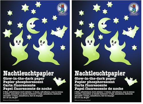 ursus-nachtleuchtpapier-selbstklebend-22-x-31-cm-90-g-qm-2-blatt-fluoreszierend image 8