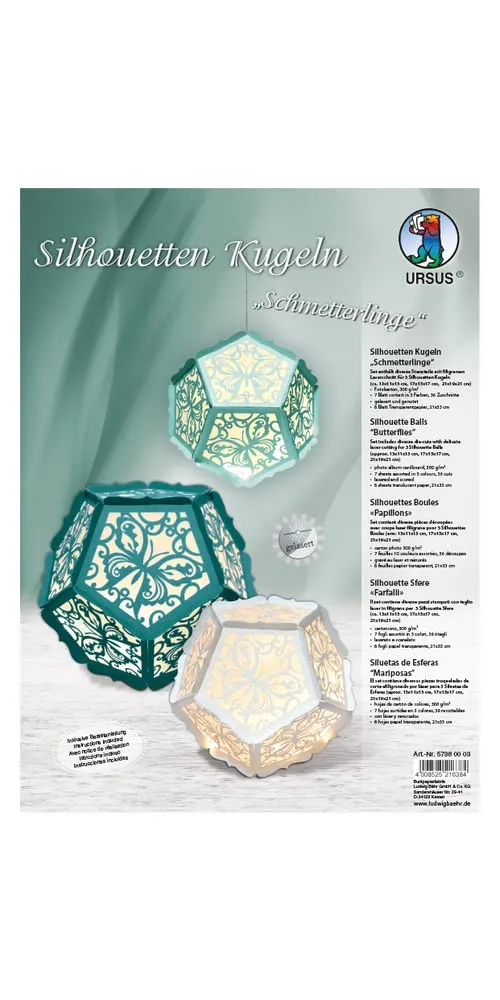 ursus-silhouetten-kugeln-schmetterlinge-stanzpapier-set-15-20-25-cm-36-teile-300 image 1