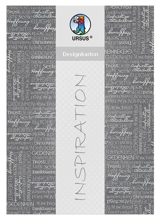ursus-62314602f-designkarton-kondolenz-din-a4-motiv-2-silber-5-blatt-200-g-qm image 1