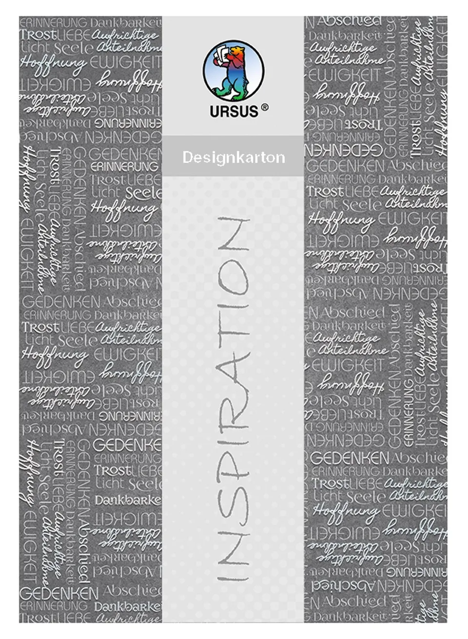 ursus-62314602f-designkarton-kondolenz-din-a4-motiv-2-silber-5-blatt-200-g-qm image 1