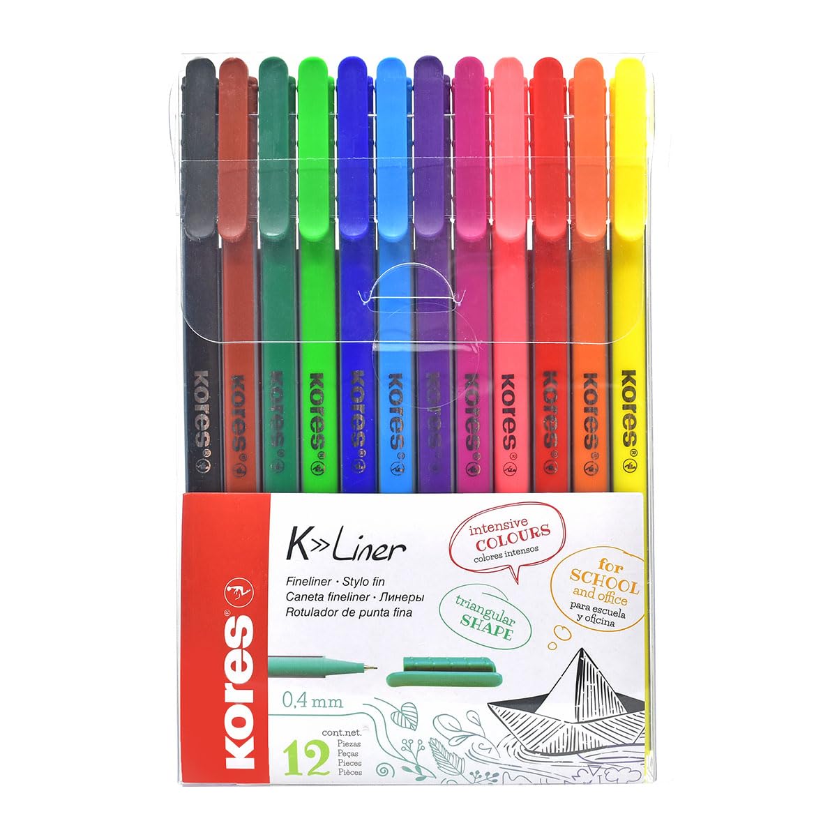 kores-k-liner-fineliner-set-0-4-mm-12-farben image 1
