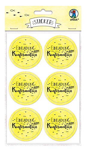 ursus-59510001f-sticker-einladung-zu-meiner-konfirmation-citronengelb-24-st-ck-4 image 6