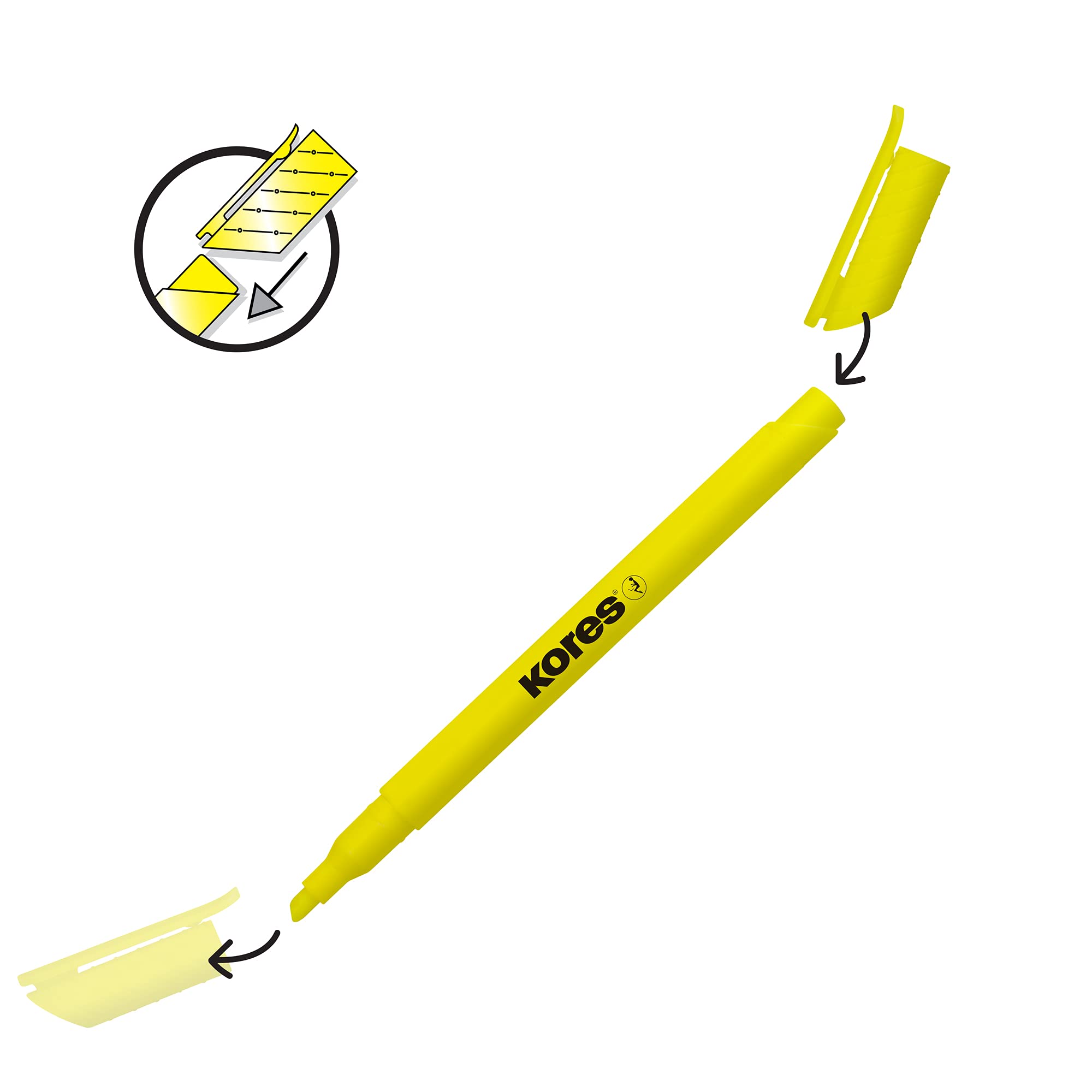 kores-high-liner-textmarker-4er-pack-neon-keilspitze image 6