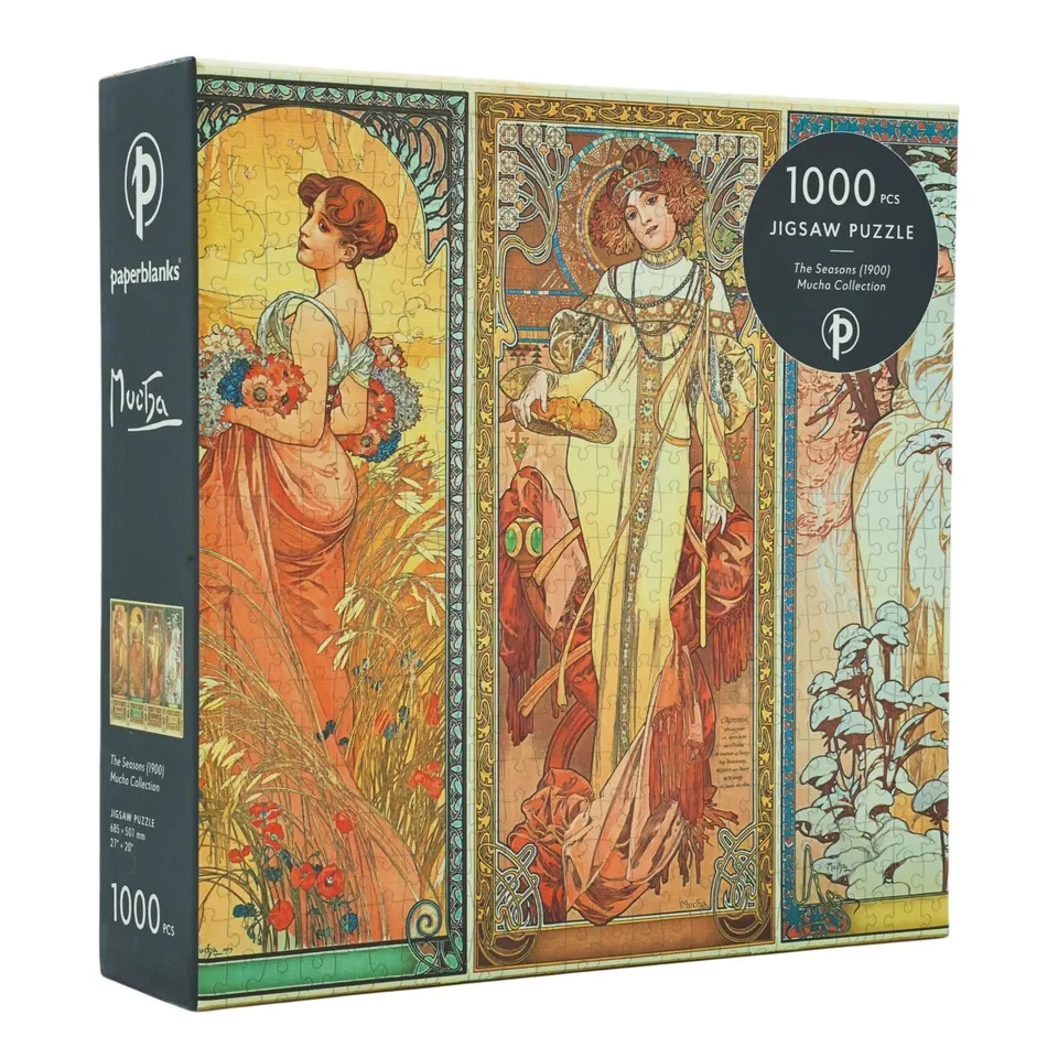 paperblanks-mucha-kollektion-die-jahreszeiten-1900-puzzle-1-000-teile image 1