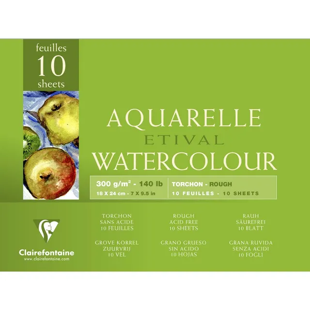 clairefontaine-etival-96560c-aquarellblock-18x24-cm-300g-torchon-10-blatt-wei image 1