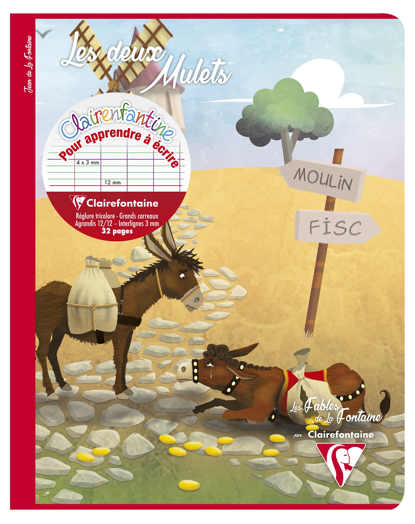 clairefontaine-36796c-les-fables-de-la-fontaine-schulheft-17x22-cm-16-blatt-90g- image 1