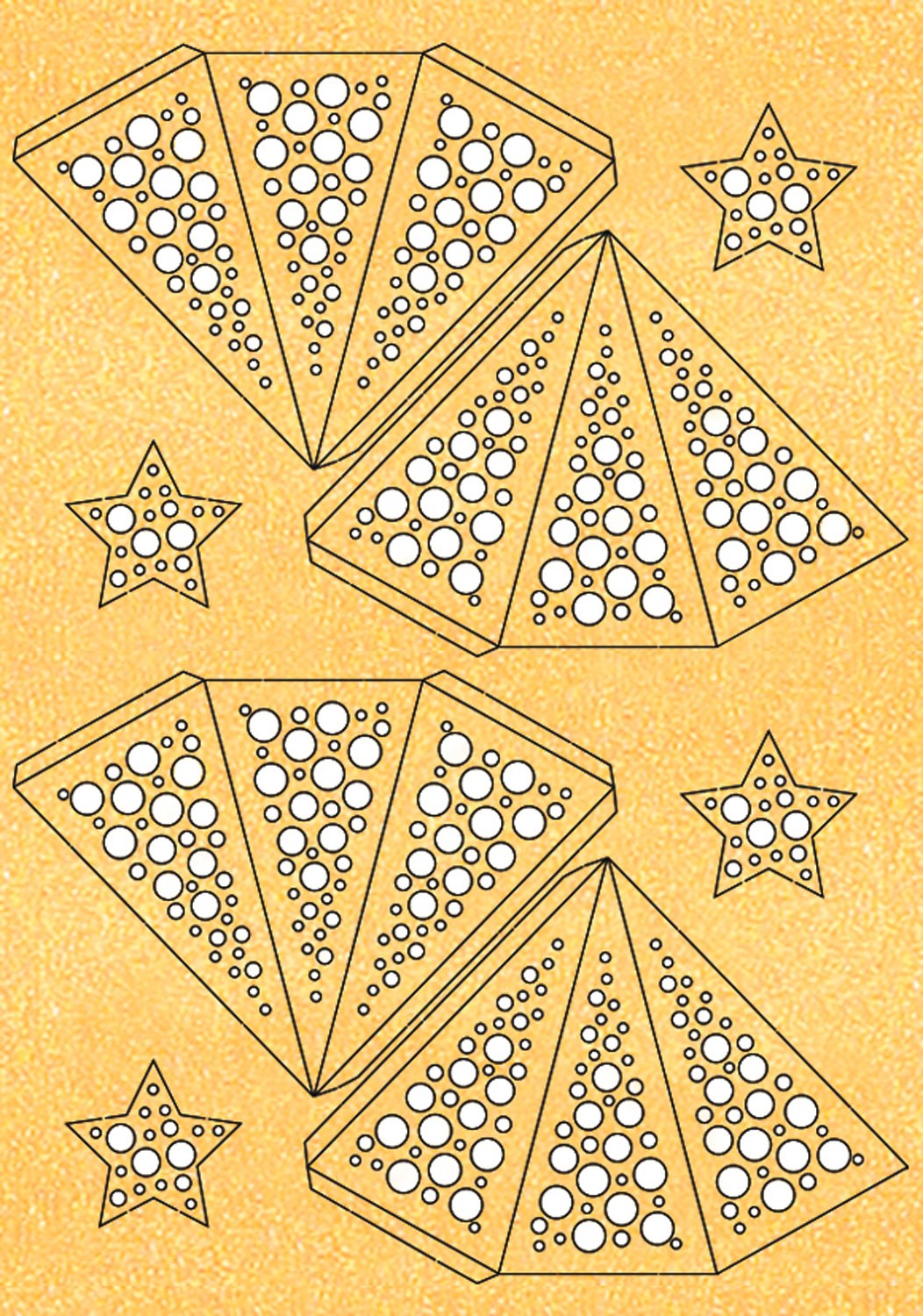 ursus-34570000-modena-stern-bastelset-mini-dots-gold-2-sterne-ca-25-cm image 3