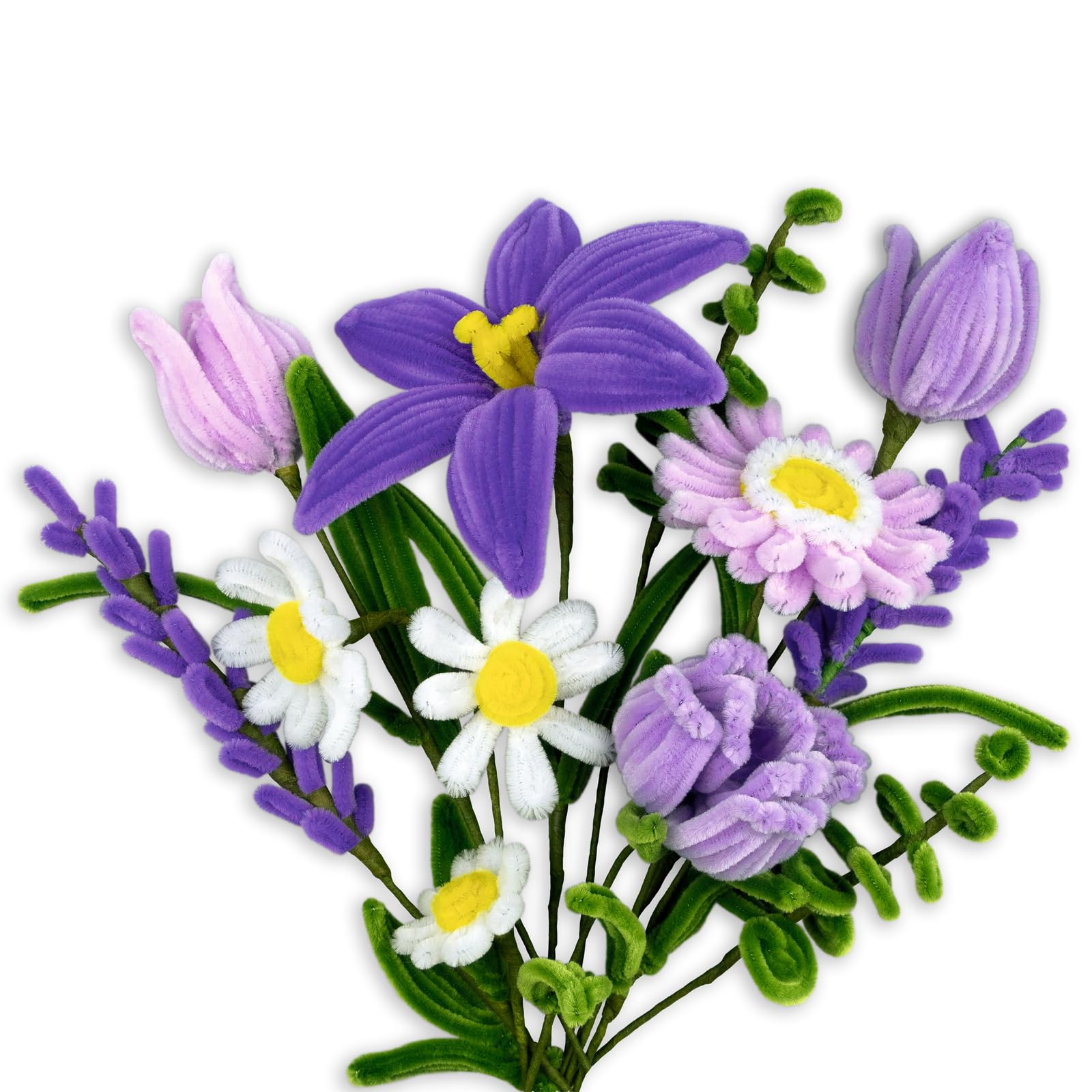 ursus-diy-set-blumen-lila-27040002-blumenstrau-aus-chenilledraht-basteln image 3