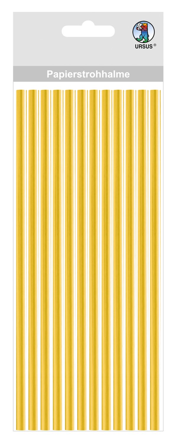 ursus-papierstrohhalme-sterne-56850011-gold-s-24-st-ck-19-5-cm image 2