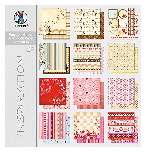 ursus-premium-glitter-scrapbook-block-version-5-30-5x30-5cm-190-g-qm-12-blatt image 4