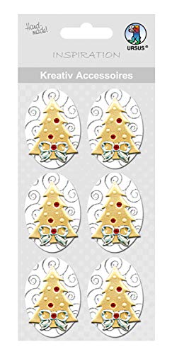 ursus-56400076-kreativ-accessoires-weihnachtsbaum-gold-selbstklebend-sticker-f-r image 3