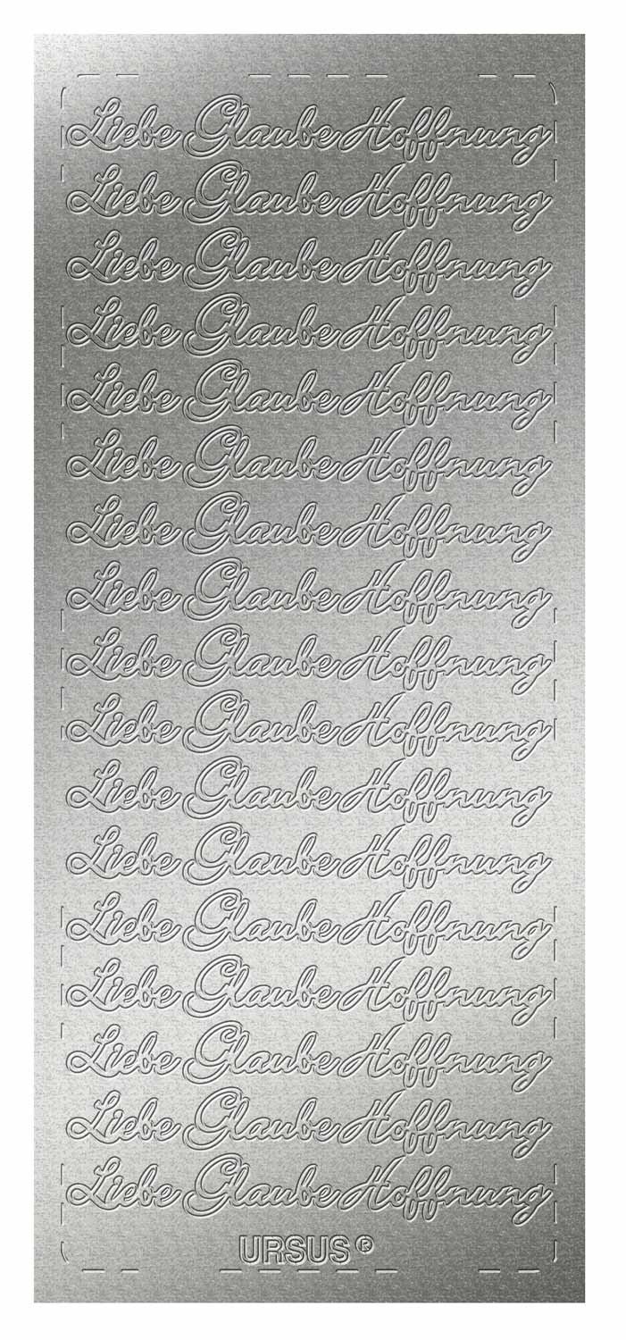 ursus-kreativ-sticker-liebe-glaube-hoffnung-silber-5-b-gen-selbstklebend image 1