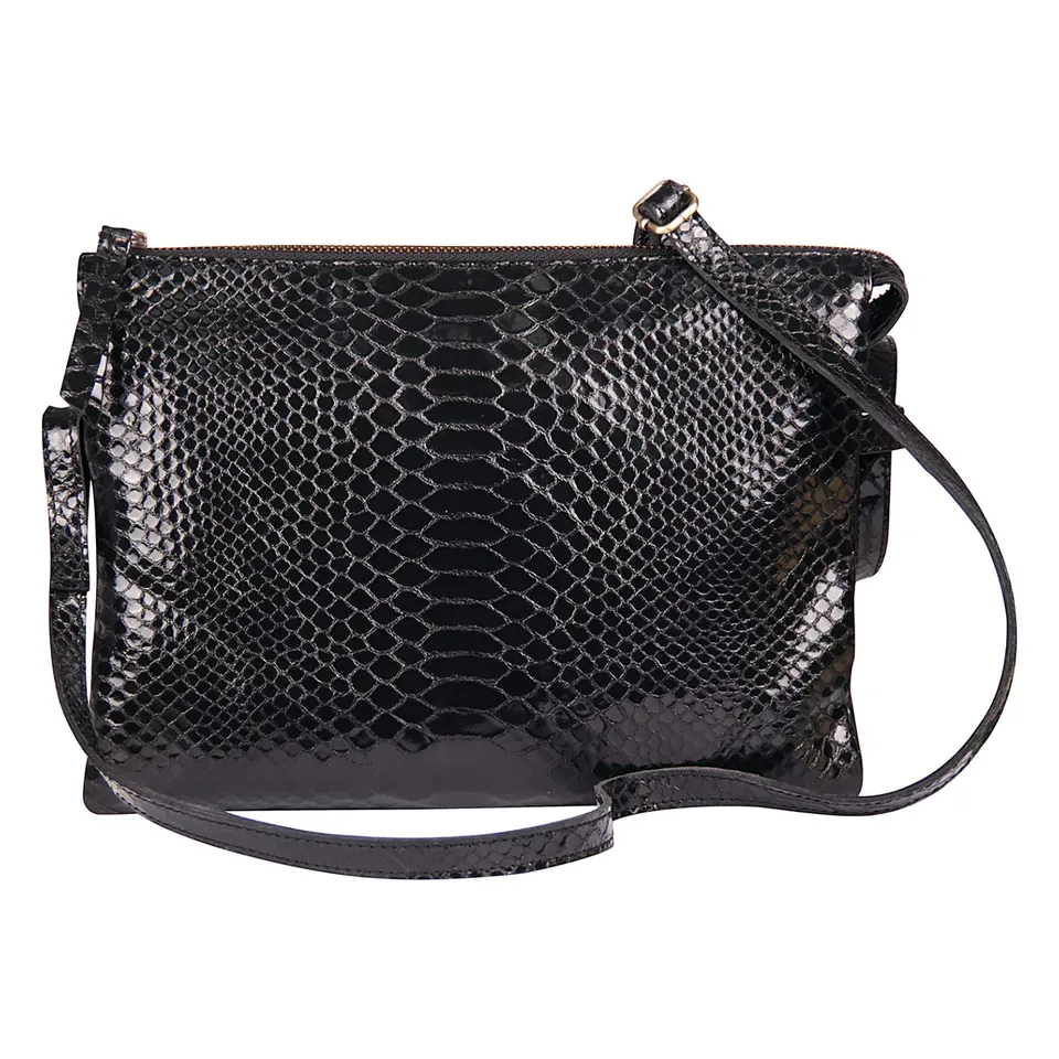 clairefontaine-410184c-duo-tasche-27-x-19-cm-leder-python-schwarz-reptil-design image 1