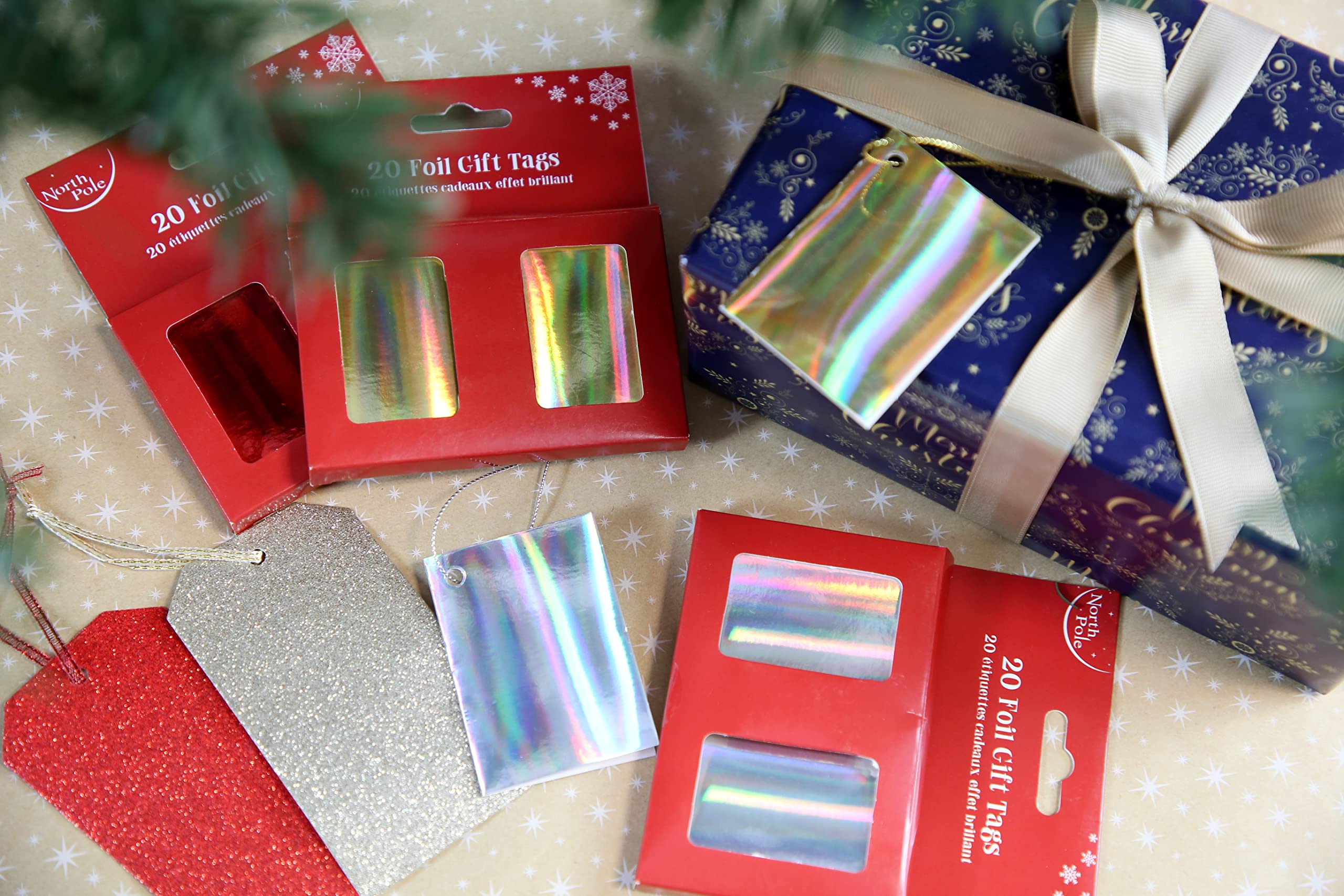 clairefontaine-x-25623-gtc-geschenketiketten-set-rot-gold-mit-glitter-10-anh-nge image 4
