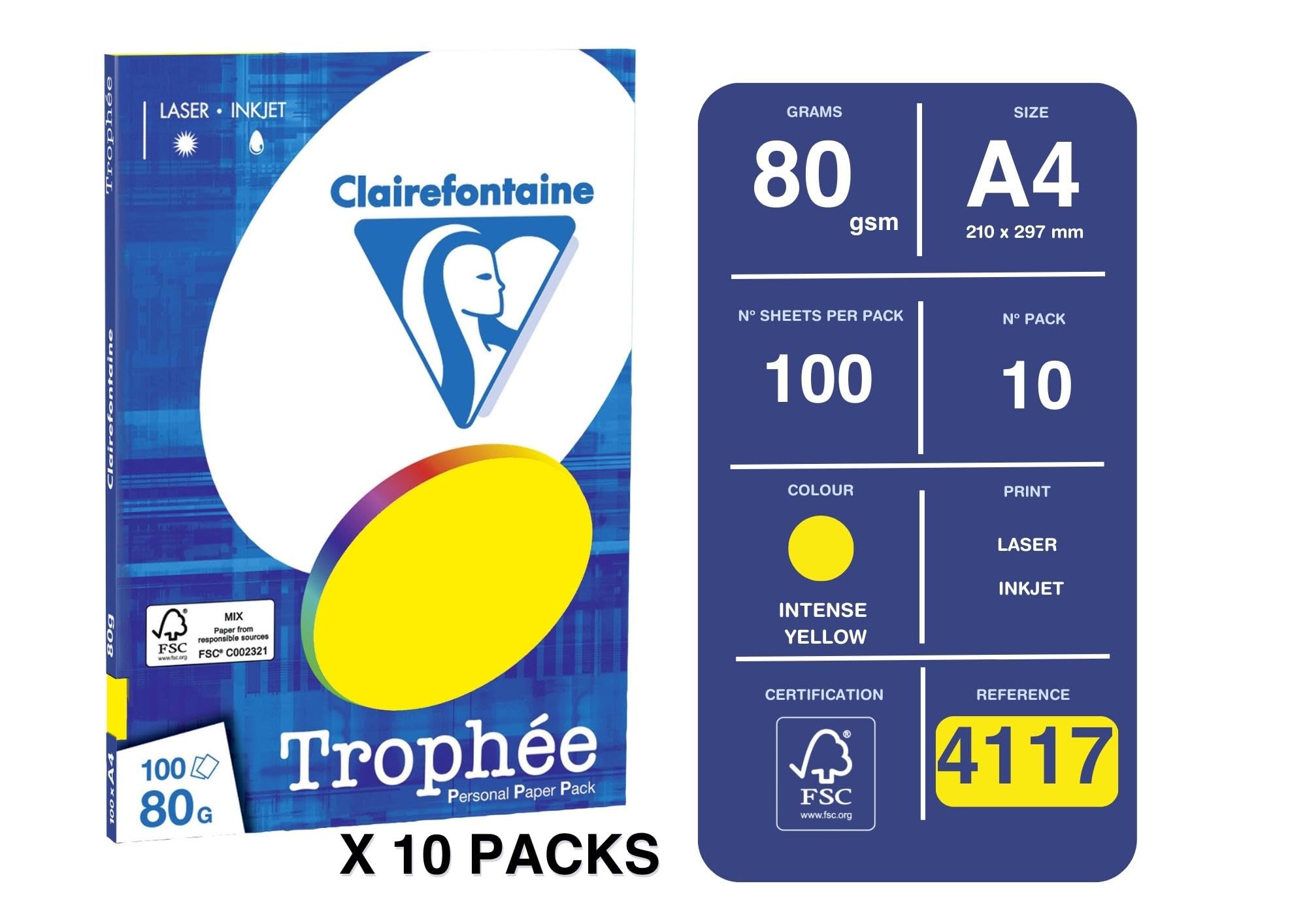 clairefontaine-troph-e-4117c-druckerpapier-a4-80g-sonnengelb-1000-blatt-karton image 2
