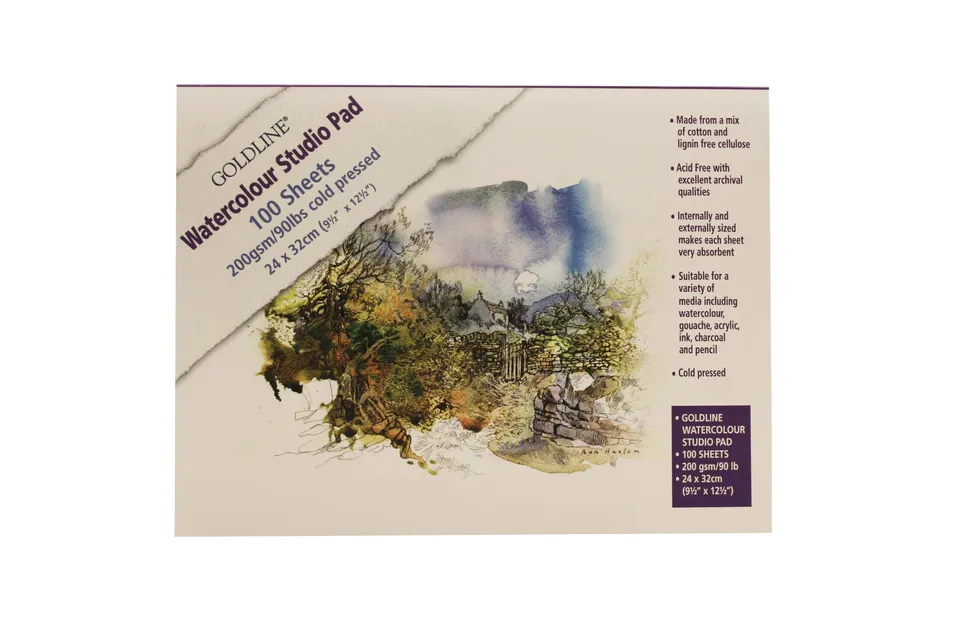 clairefontaine-goldline-studio-aquarellpapier-mappe-24x32-cm-100-b-gen-feink-rni image 1