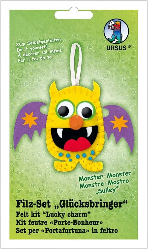 ursus-filzset-gl-cksbringer-monster-sulley-ca-12-cm-n-h-bastelset image 1