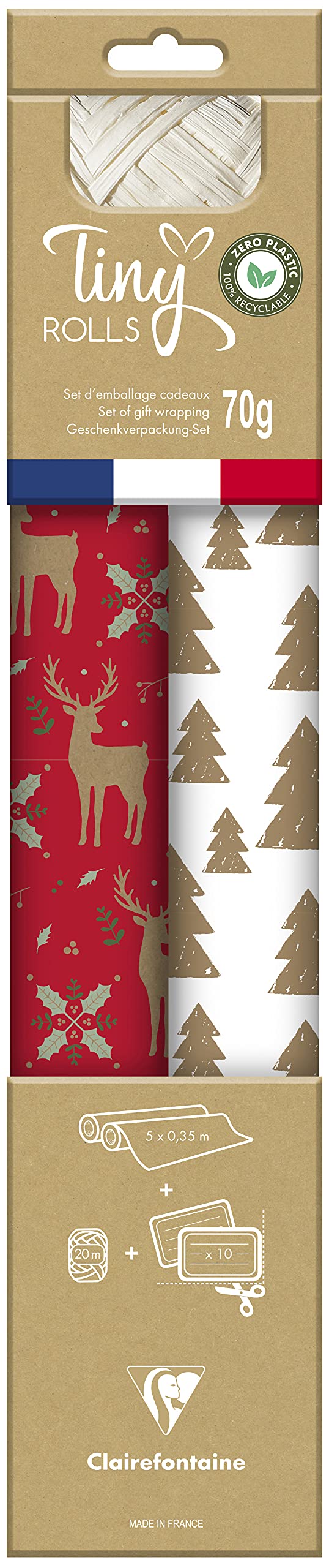 clairefontaine-tiny-rolls-geschenkpapier-set-kraft-wei-schwarz-mit-band-und-etik image 7