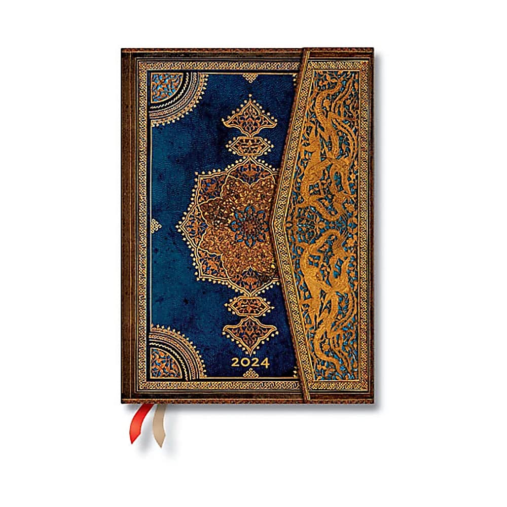 paperblanks-safavid-indigo-12-monatskalender-2024-vertikal-mini-100x140-mm-deuts image 8