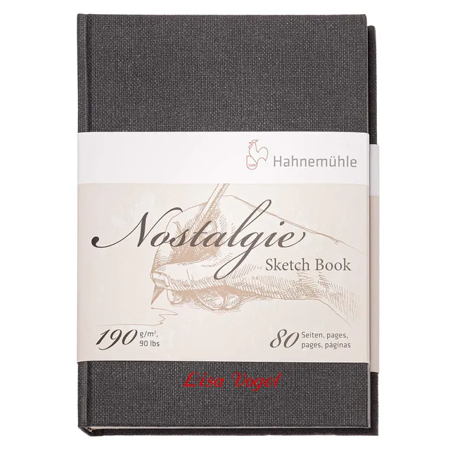 hahnem-hle-skizzenbuch-nostalgie-personalisiert-anthrazit-a5-hoch-190-g-m-40-bla image 1