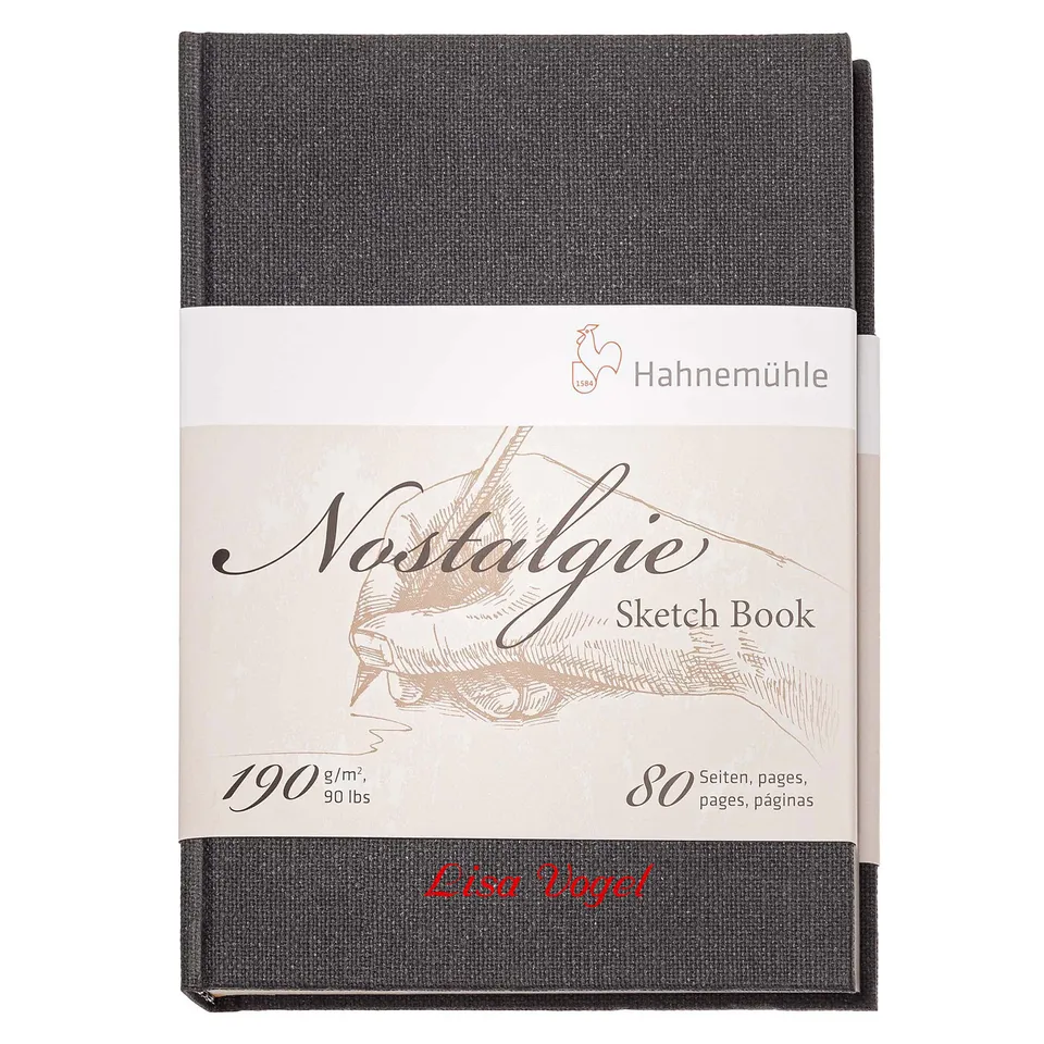 hahnem-hle-skizzenbuch-nostalgie-personalisiert-anthrazit-a5-hoch-190-g-m-40-bla image 1