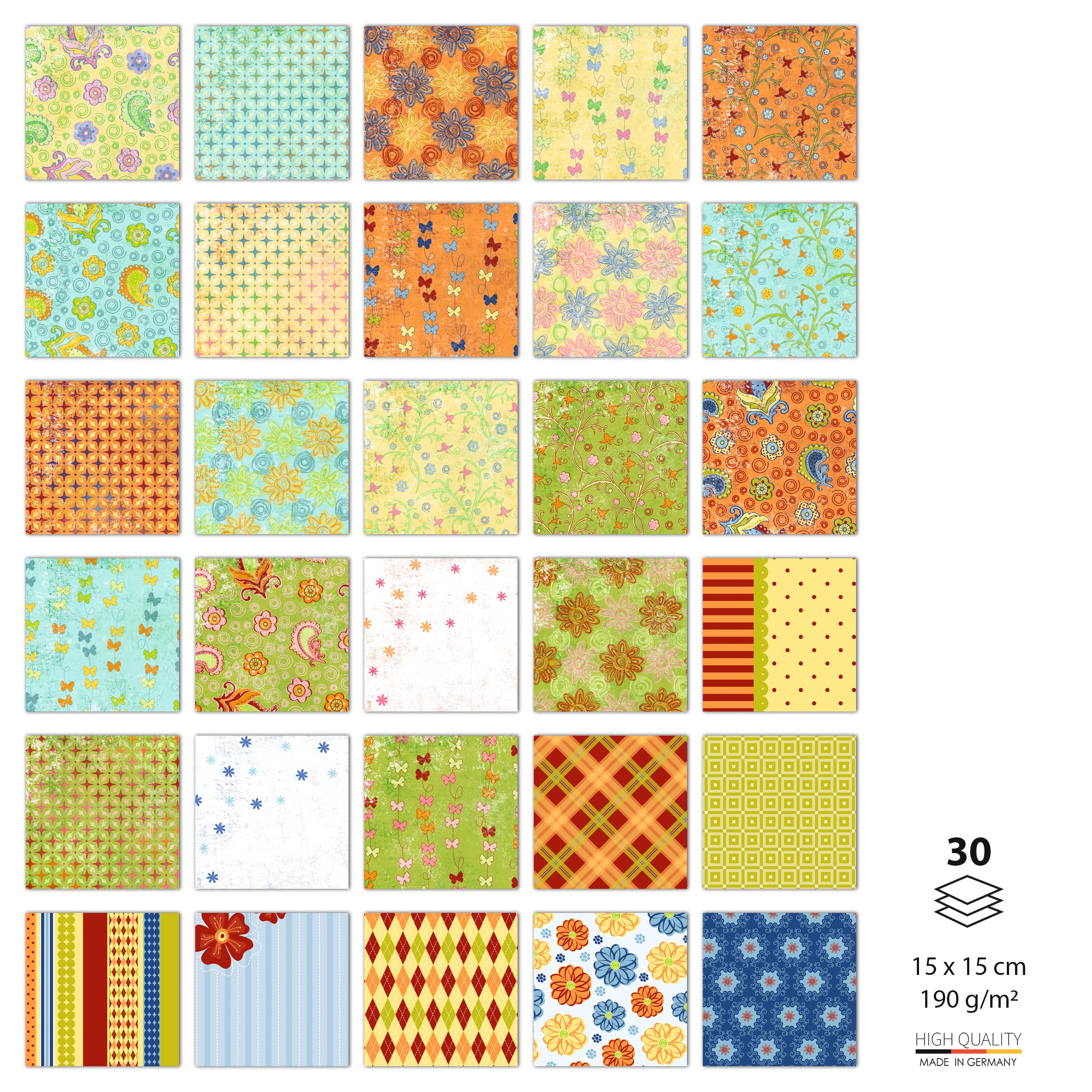 ursus-design-paper-pack-flowers-4108-00-03-designpapier-15-x-15-cm-30-blatt-190- image 3