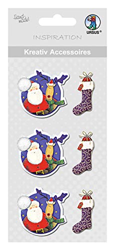 ursus-kreativ-accessoires-weihnachtsmann-und-stiefel-selbstklebende-sticker-6-st image 3