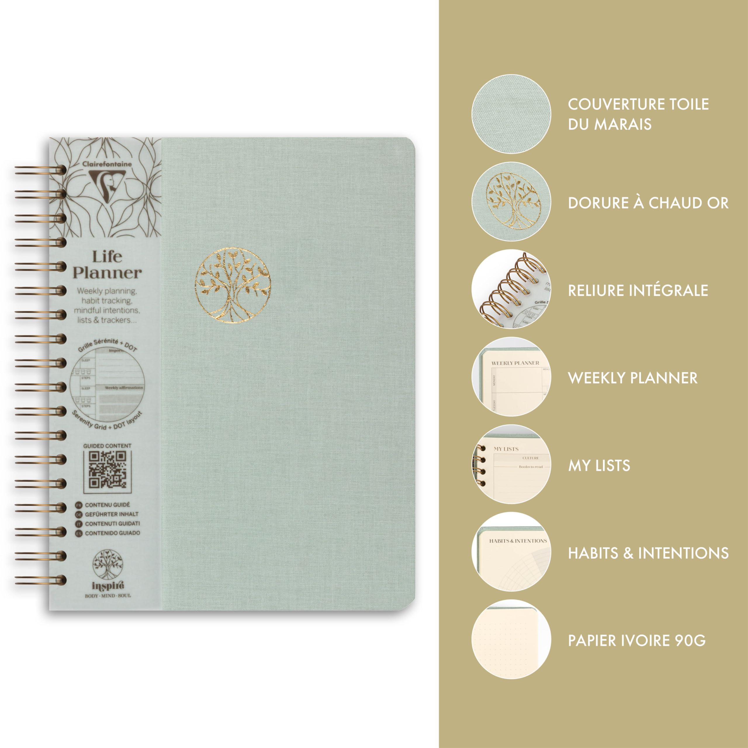 clairefontaine-inspire-116092c-life-planner-spiralbuch-19x25-cm-96-blatt-bedruck image 3