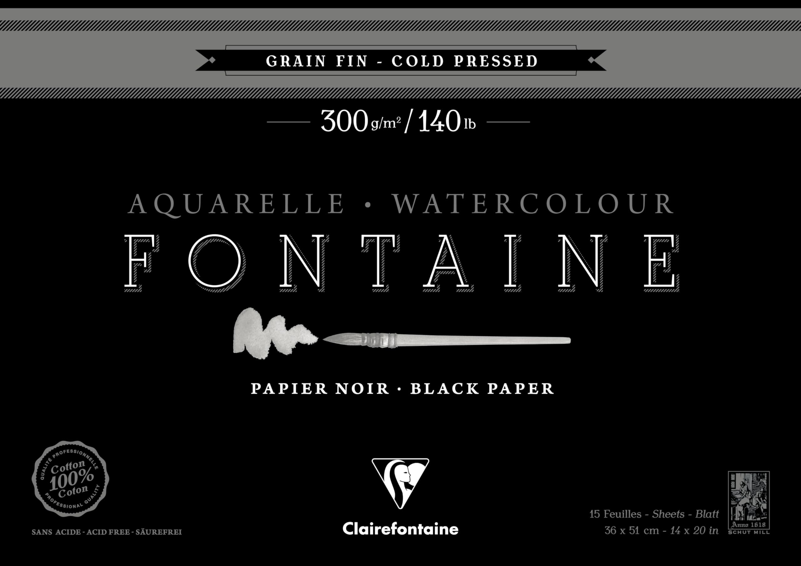 clairefontaine-fontaine-malblock-10x15-cm-300g-schwarz-20-blatt-feine-k-rnung image 6