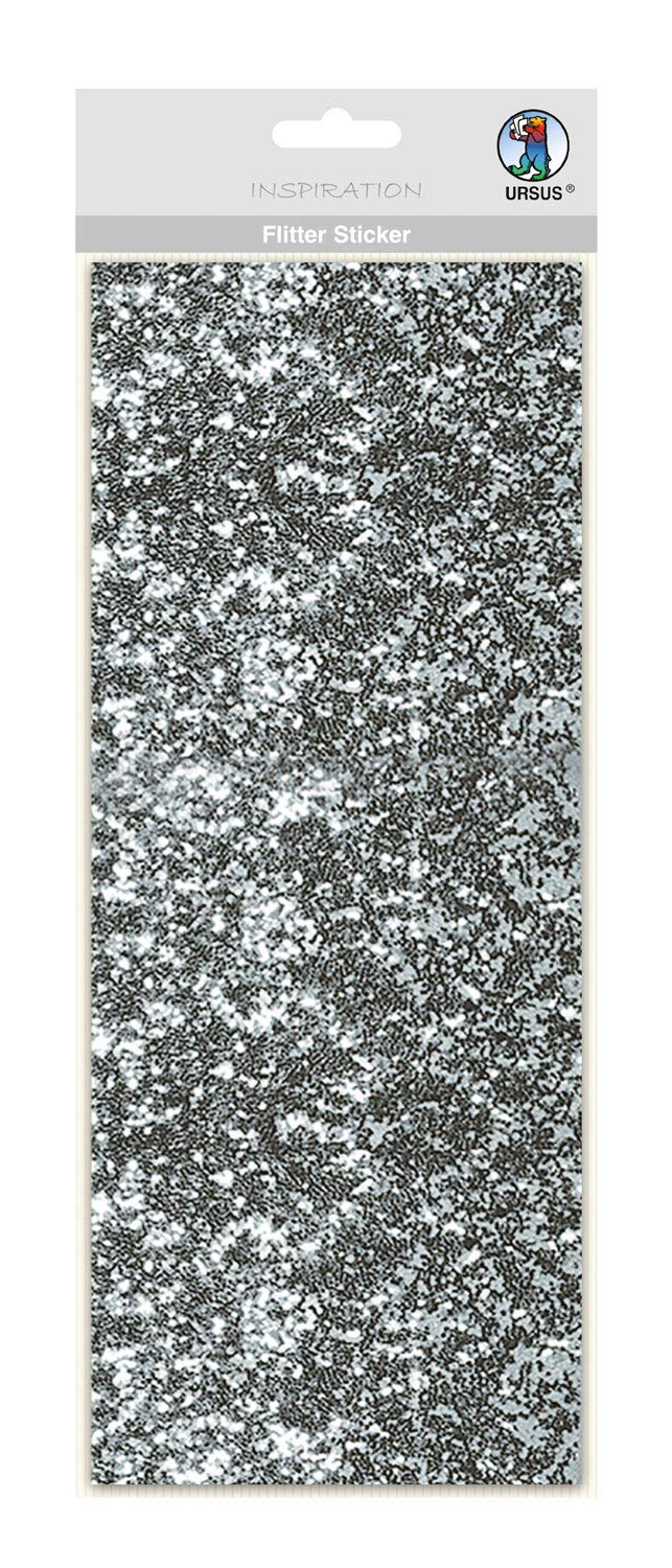 ursus-59470001-flitter-sticker-silber-selbstklebende-folienstoff-sticker-12-x-29 image 1