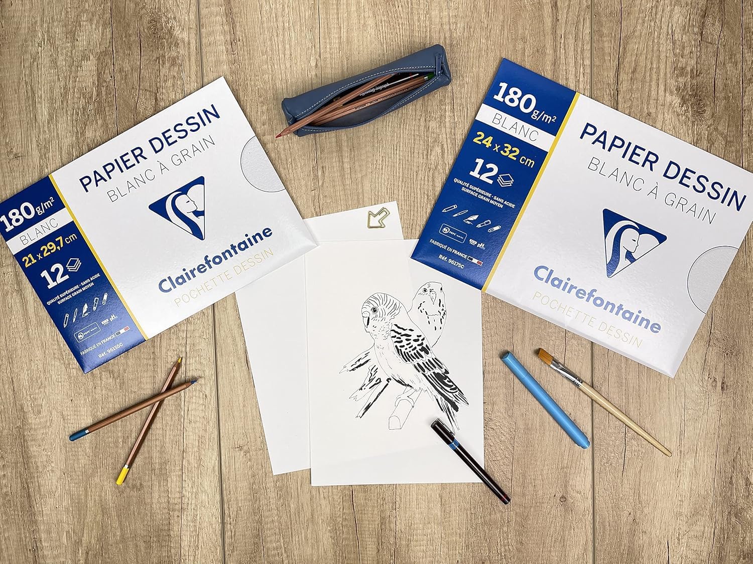 clairefontaine-zeichenpapier-mappe-din-a4-24x32-cm-180g-gek-rnt-12-b-gen image 3