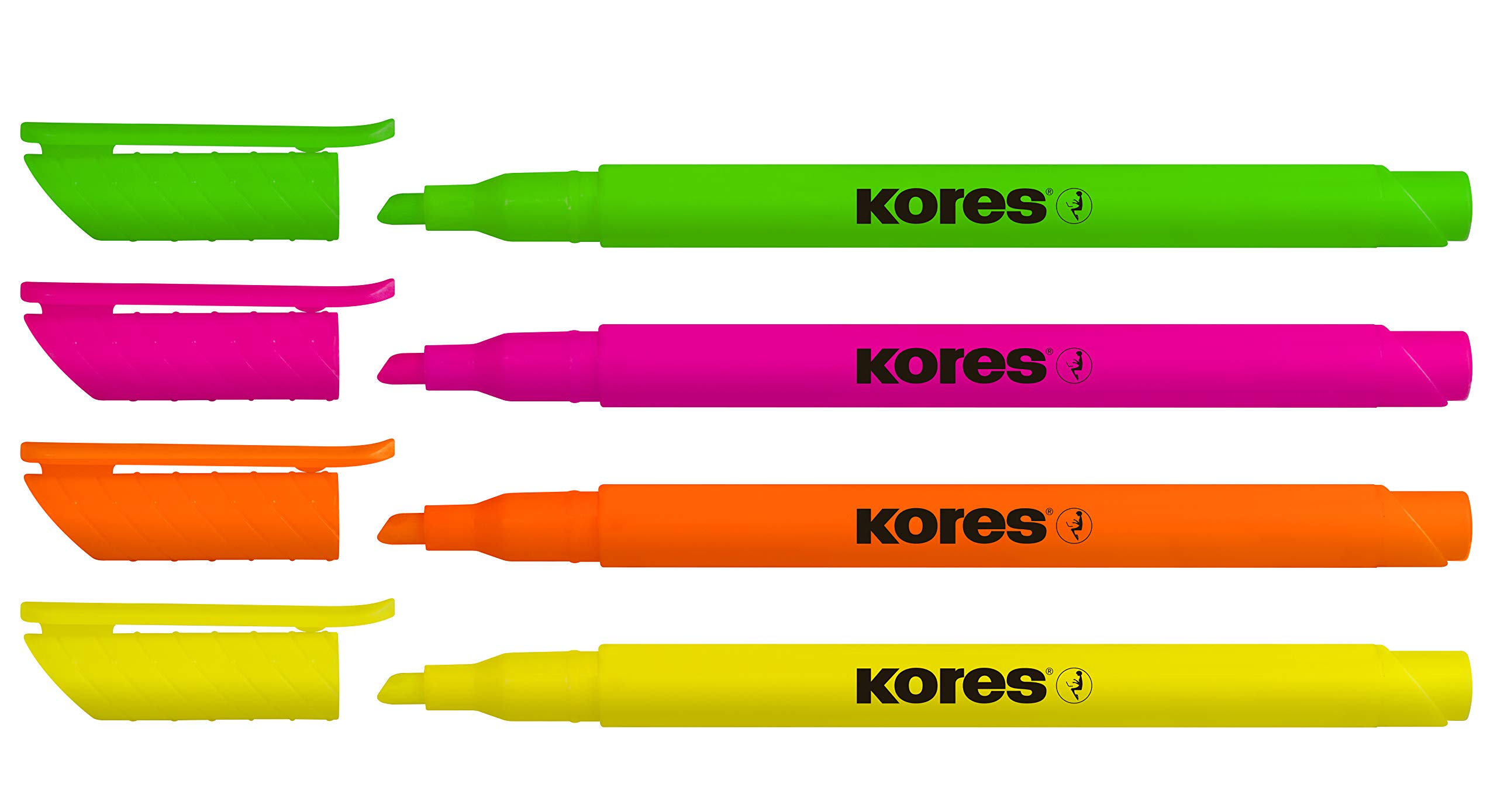 kores-high-liner-textmarker-4er-pack-neon-keilspitze image 2