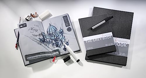 hahnem-hle-the-grey-book-skizzenbuch-a5-120-g-m-40-blatt-graues-papier image 4
