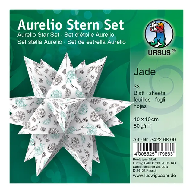 ursus-faltbl-tter-aurelio-stern-jade-34226800-33-blatt-10-x-10-cm-wei-schwarz-t- image 1