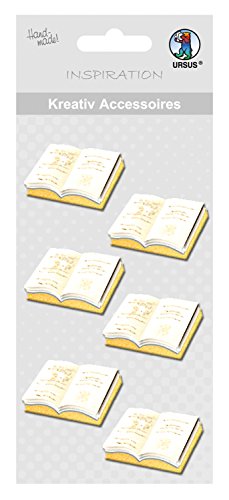 ursus-kreativ-accessoires-buch-gold-selbstklebende-sticker-6-st-ck image 2