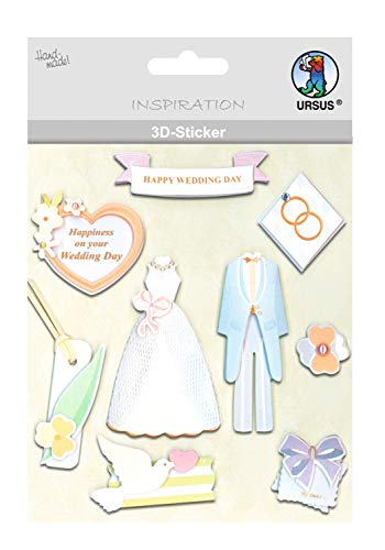 ursus-56420068-3d-sticker-hochzeit-motiv-68-selbstklebend image 2