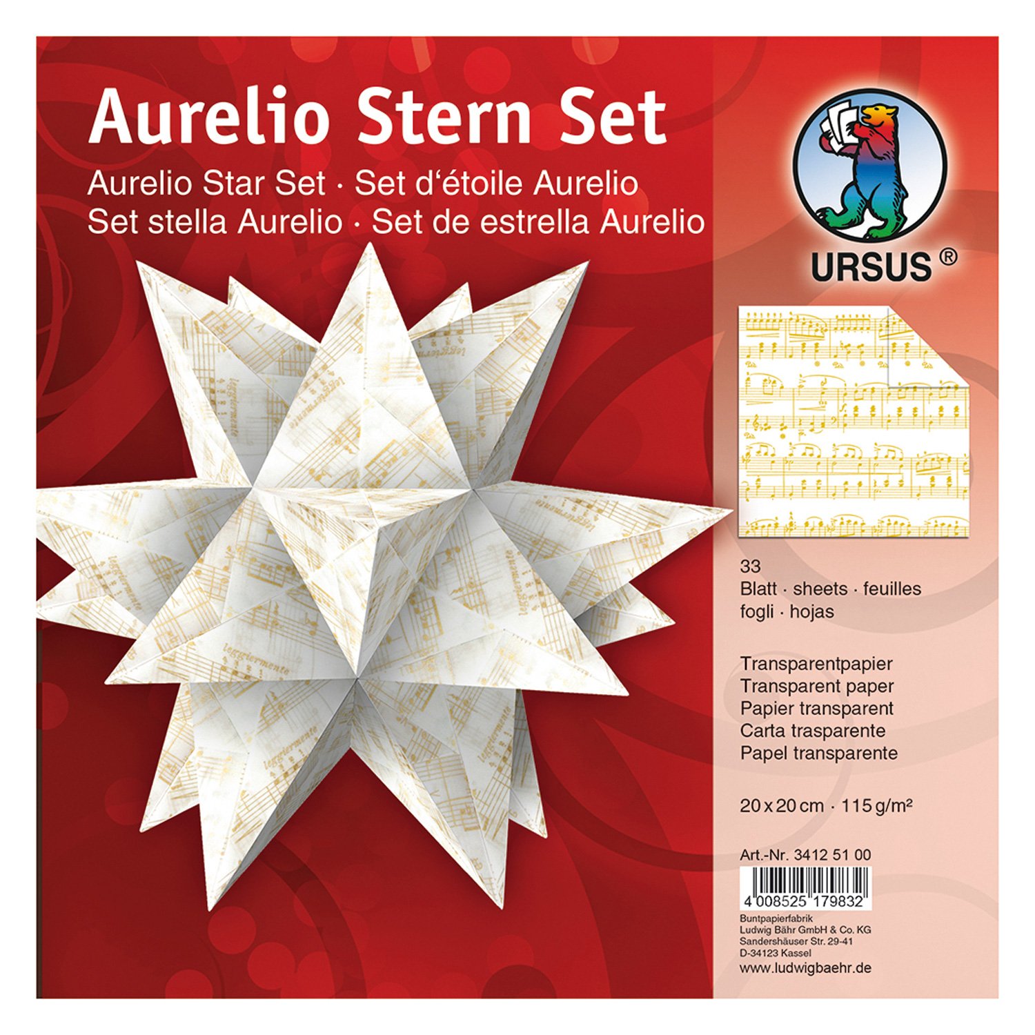 ursus-34135100-faltbl-tter-aurelio-stern-noten-schwarz-20x20-cm-33-blatt-115g image 5