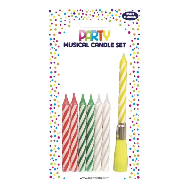 clairefontaine-eurowrap-kerzen-set-6x-klassisch-8-cm-musikkerze-gelb-12-cm image 1