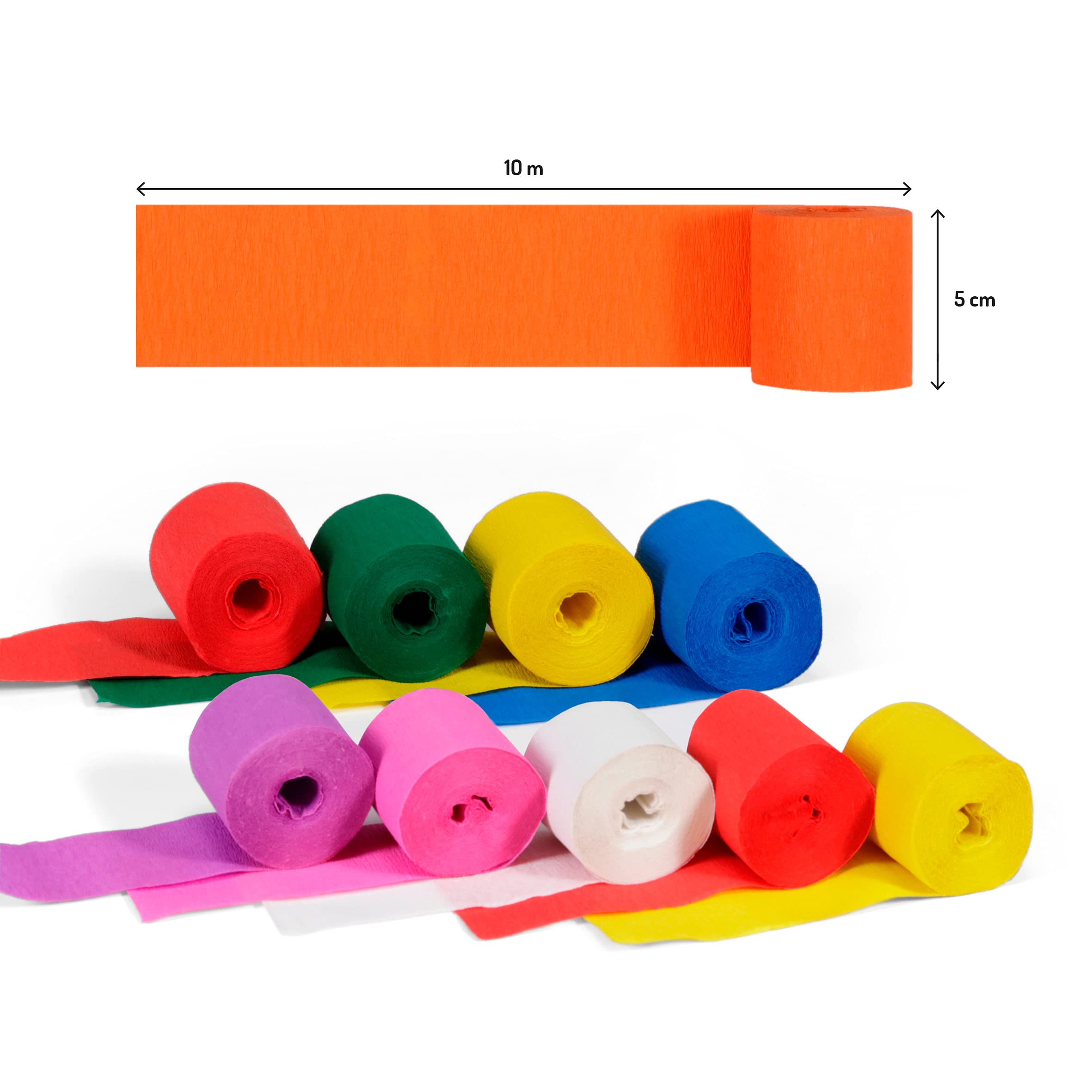 clairefontaine-914299c-krepppapier-feuerfest-10-rollen-5-cm-x-10-m-8-farben-sort image 3