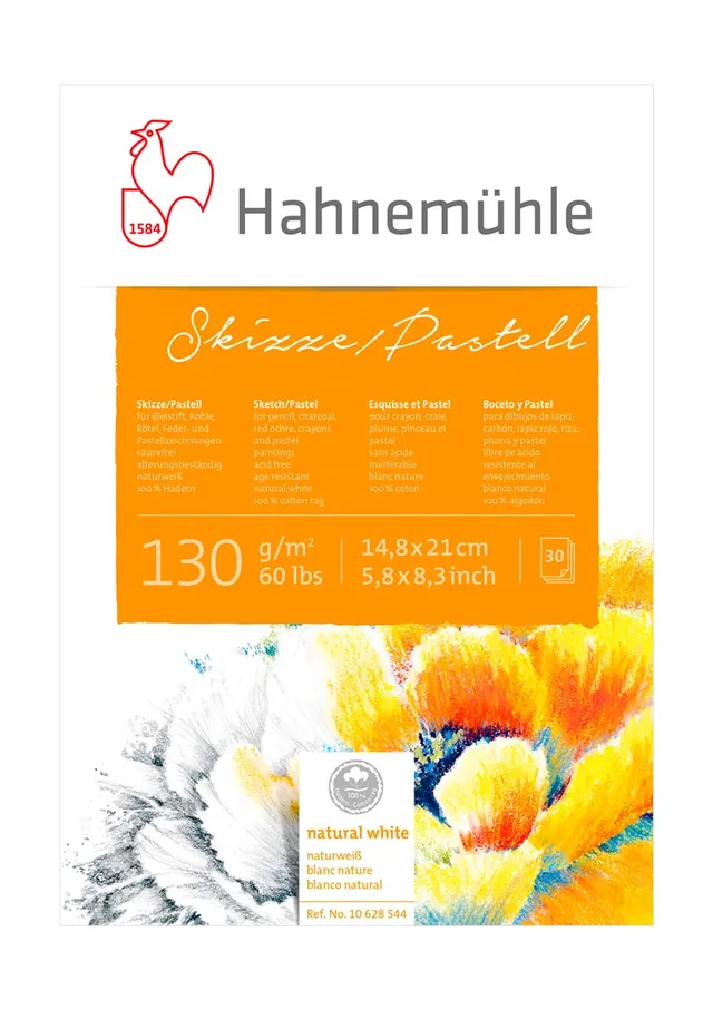 hahnem-hle-skizze-pastell-block-din-a5-130-g-m-30-blatt image 1
