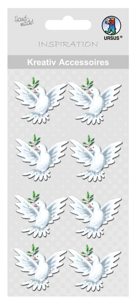 ursus-kreativ-accessoires-bunte-taube-8-selbstklebende-sticker image 3