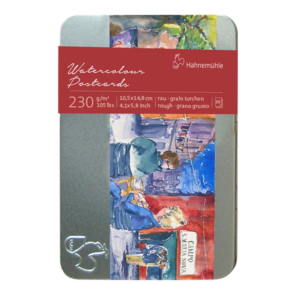hahnem-hle-harmony-watercolour-aquarell-postkarten-230-g-m-30-karten-in-metallbo image 3