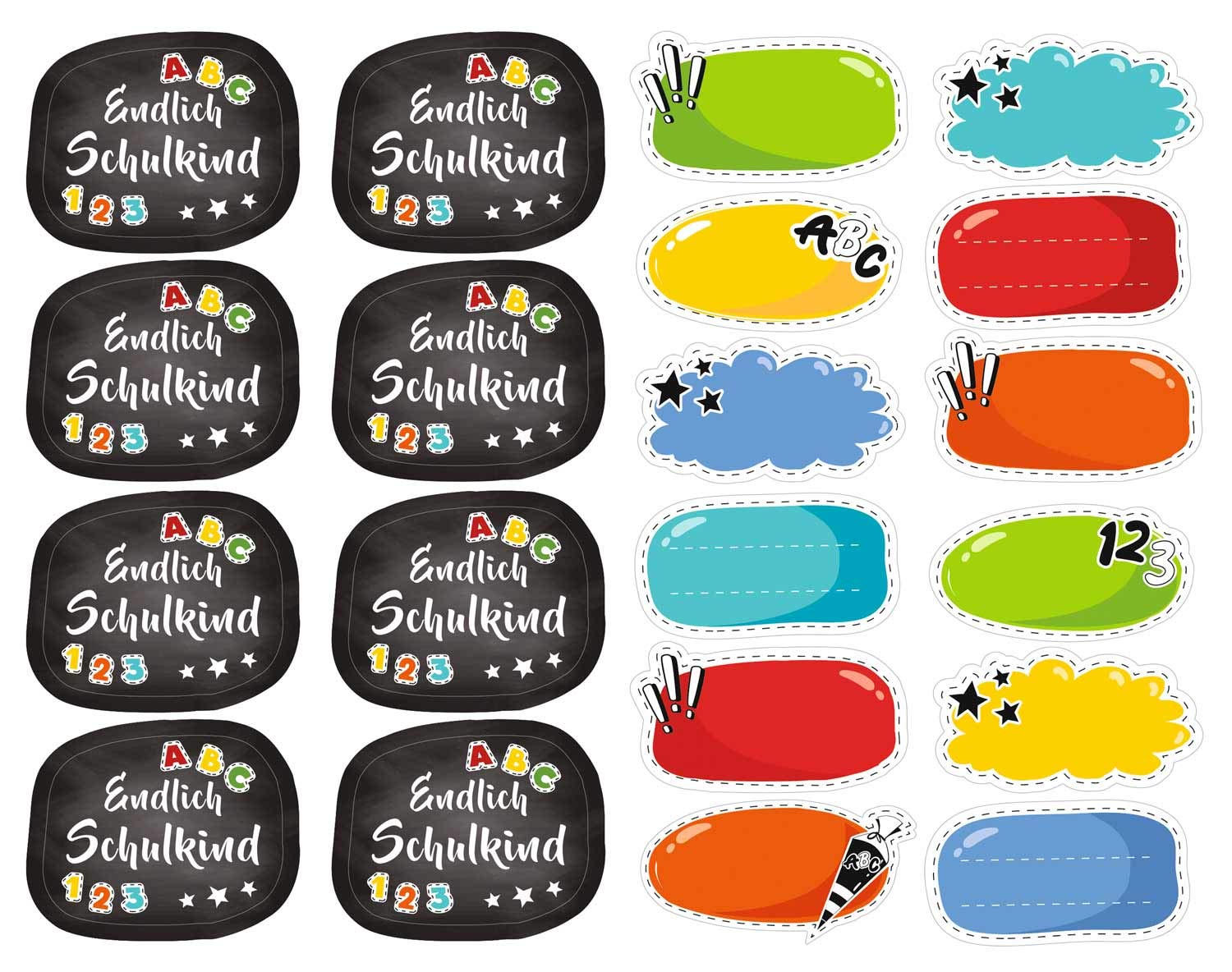 ursus-sticker-schulbeginn-endlich-schulkind-74-sticker-bunt image 2