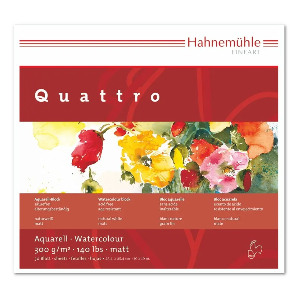hahnem-hle-britannia-aquarellblock-matt-300g-m-25-4x25-4cm-30-blatt image 1